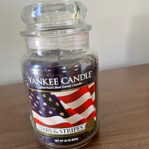 Yankee Candle Stars & Stripes Collector Edition‎ 22oz Large Jar Purple Spice USA